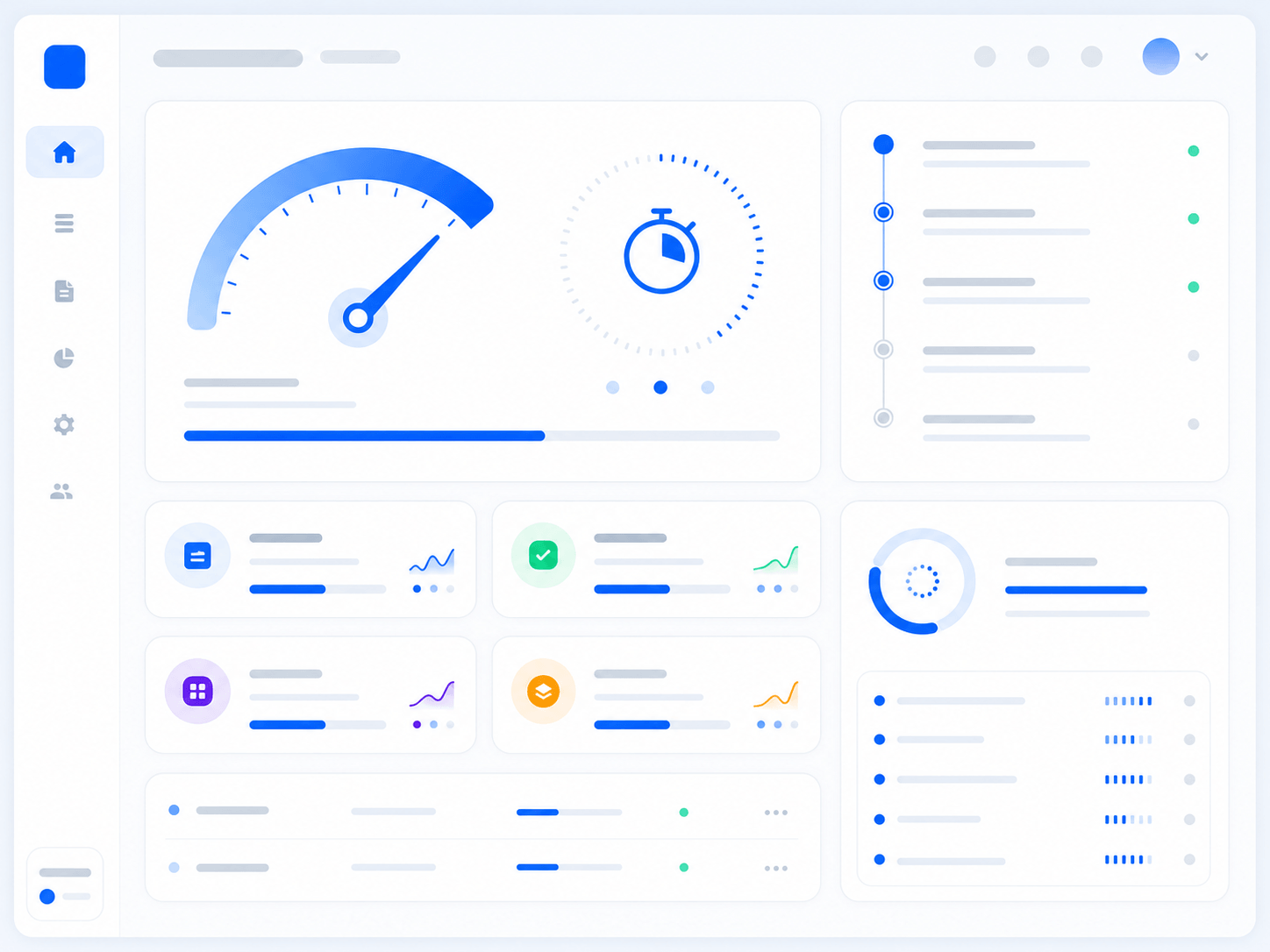 AI efficiency boost UI mockup
