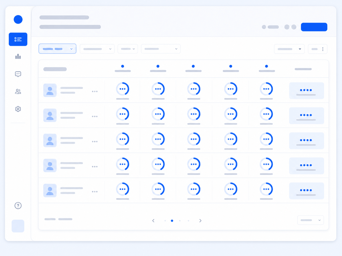 Consistent standards UI mockup